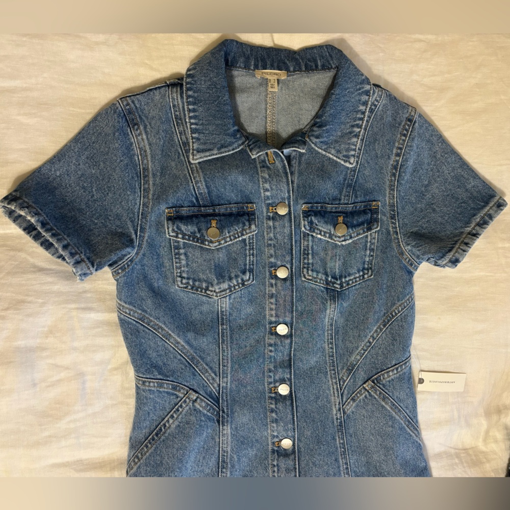 Pilcro Blue Denim Dress